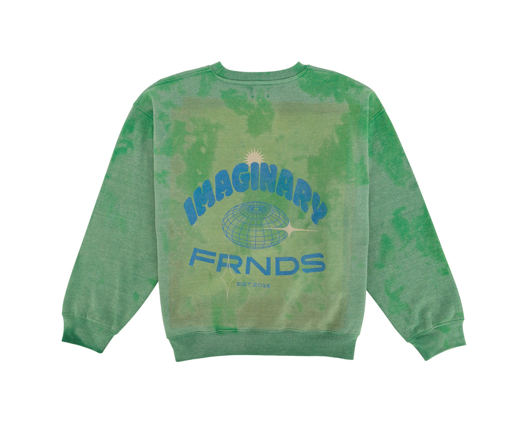 A (FRND) of Mine Sweatshirt Grass Green TIE DYE