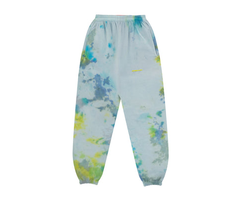 A (FRND) of Mine Sweatpants White + Blue TIE DYE