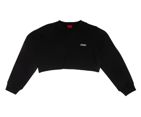 Cropped Lounge Sweatshirt Black